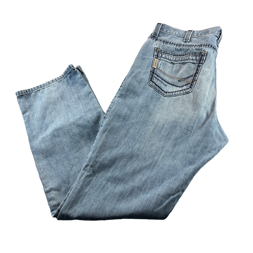 Cinch Grant Jeans Men 38x36 Light Wash Western Relaxed Bootcut MB78737001